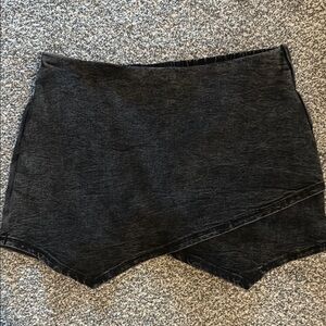 Black Asymmetrical Skort